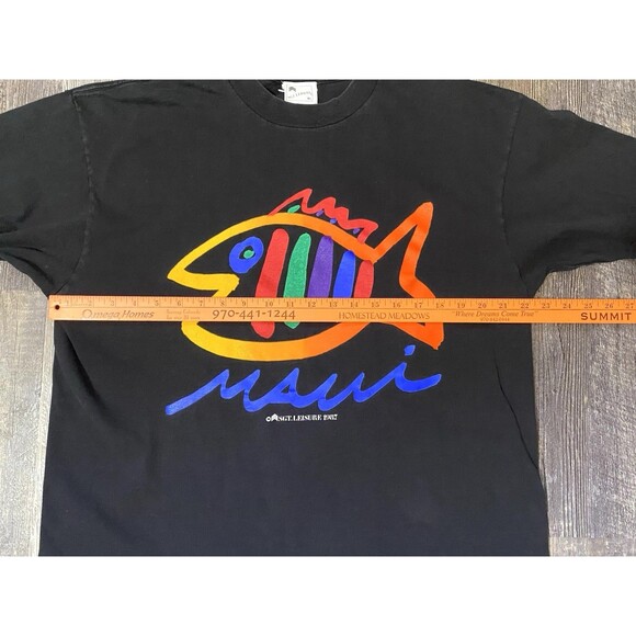 Vintage 80s Sgt Leisure Hawaii Maui Fish Art Single Stitch T-Shirt Made USA XL - Picture 10 of 12